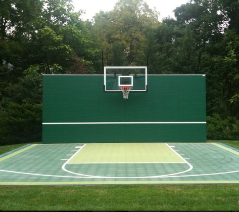 Sport Court Backyard, Tennis Court Backyard, Outdoor Sports Court, Backyard Court, Home Basketball Court, Basketball Court Backyard, Backyard Basketball, Backyard Sports, Playground Landscaping