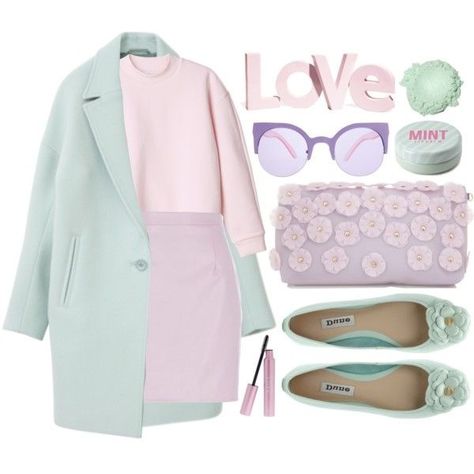 Chic Pastel Outfit, Pastel Outfit Ideas Classy, Pastel Outfit Ideas Casual, Pastel Outfit Ideas, Cardigan Verde, Pastel Outfits, Pastel Style, Color Combos Outfit, Trendy Outfit Ideas