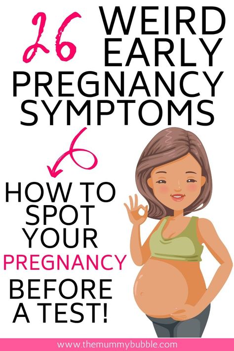 Wondering if you're pregnant but it's too early to take a test? Check out these 26 weird but normal early pregnancy symptoms plus tips on how to cope with the really unpleasant ones #pregnancy #pregnant Pregnancy Symptoms By Week, Pregnancy Info, Early Pregnancy, Pregnancy Hormones, All About Pregnancy, Get Pregnant Fast, Positive Test, Baby Facts, Pregnancy Signs