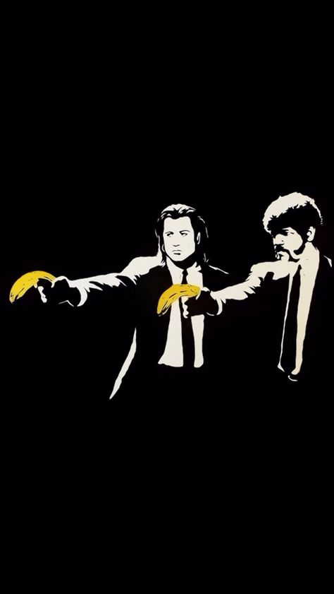 Pulp Fiction / Banana Pulp Fiction Art Wallpaper, Pulp Fiction Pop Art, Pulp Fiction Art Vintage, Pulp Fiction Wallpaper Iphone, Pulp Fiction Illustration, Pulp Fiction Aesthetic, Pulp Fiction Wallpaper, Banksy Pulp Fiction, Arte Pulp