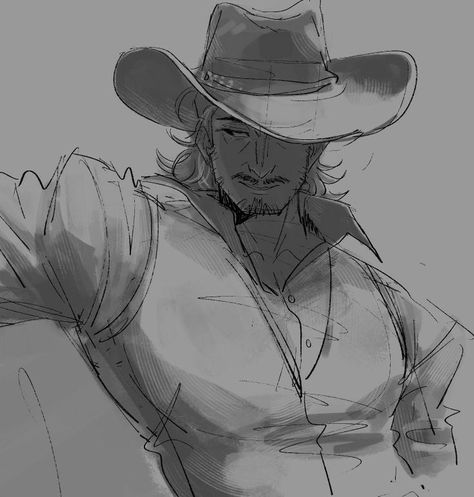 Cowboy Character Design, Cowboy Art, Art Poses, Sketchbook Art Inspiration, Art Inspiration Drawing, Funky Art, A Drawing, Art Reference Photos, Art Reference Poses