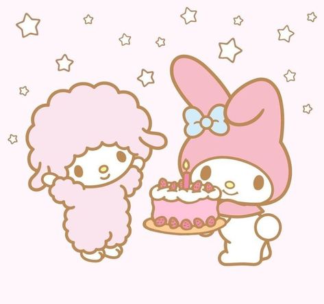 Kawaiicore Widgets, Sanrio Happy Birthday, Birthday Sanrio, Sanrio Birthday, Sanrio Art, My Sweet Piano, Cake Drawing, My Melody Wallpaper, Charmmy Kitty