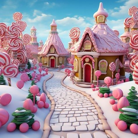 Candyland Illustration, Fairytale Pictures, Candy City, Candyland Games, Book Sketches, Candyland Cake, Candy Castle, Strawberry Shortcake Characters, Making Cakes