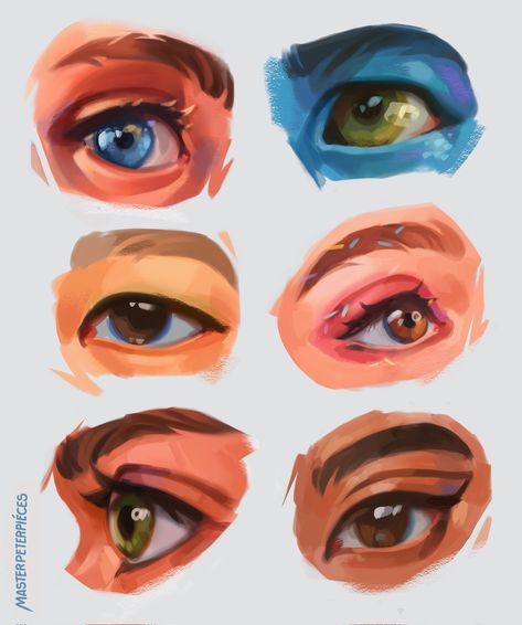 Digital Art Eyes, Eye Study, Art Eyes, Reference Photos For Artists, Eye Drawing Tutorials, Drawing Digital, Digital Painting Tutorials, Digital Art Illustration, Human Art