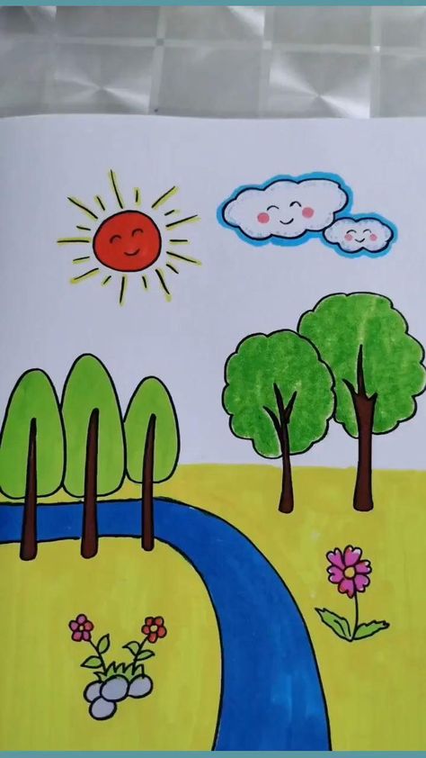 Free step-by-step tutorials on how to draw Trees [Video] in 2022 | Art drawings for kids, Kids art prints, Flower drawing How To Draw Trees Easy, Simple Nature Drawing, Tree Drawing For Kids, Nature Drawing For Kids, How To Draw Trees, Drawing Pictures For Kids, Draw Trees, Scenery Drawing For Kids, Drawings For Kids