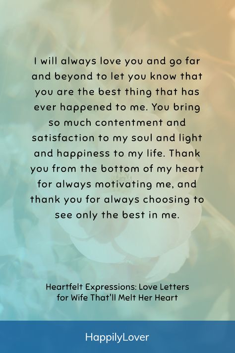 Whether you’re celebrating a special occasion, want to brighten her day, or simply wish to let her know how much she means to you, most emotional love letters to wife will express your love with sincerity, and create moments that will be treasured forever. Get ready to make your wife’s heart melt with your loving words! Love Letters To Your Wife, Love Letter For Wife, Love Letter To My Wife, Love Letters To Your Girlfriend, Love Letter To Girlfriend, Love Letter To Her, I Love You Lettering, Loving Words, Romantic Love Letters