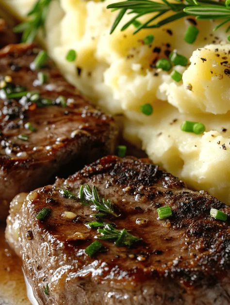 Slow Cooker Ribeye Steak, Eye Steak Recipes, Parmesan Mashed Potatoes, Ribeye Steak Recipes, Rib Eye, Cozy Dinner, Slow Cooker Recipe, Dinner At Home, Ribeye Steak