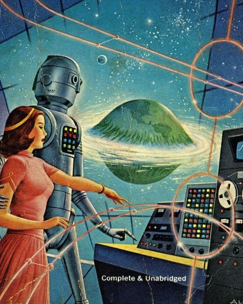 Retro-Futurism | Aesthetics Wiki | Fandom Retro Futurism Aesthetic, Retro Futurism Art, Vintage Futurism, Futurism Art, Arte Peculiar, New Retro Wave, Arte Cyberpunk, Futuristic Art, A Robot