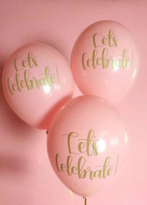 . Pink And Gold Balloons, Balloon Shop, 24th Birthday, Pink Bubbles, Printed Balloons, Pink Balloons, Letter Balloons, Gold Balloons, Mylar Balloons