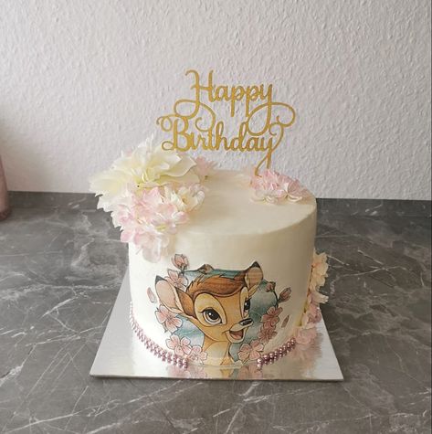 Bambi Cakes Girl, Bambi Baby Shower Cake, Bambi Cake, Bambi Baby, 1st Birthday Cakes, Baby Birthday Cakes, Disney Party, Girl Cakes, Welcome Baby