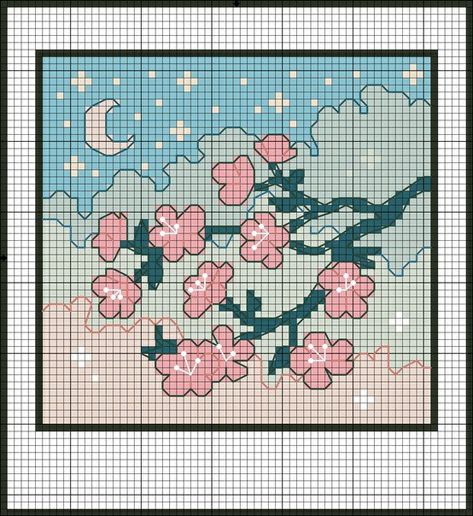 2d Perler Bead Patterns, Cross Stitch Patterns Free Grid, Detailed Cross Stitch, Cross Stitch Kawaii, Cottagecore Pixel Art, Cross Stitch Background, Crosstich Patterns Free, Cross Stitch Stitches, Art Cross Stitch Patterns