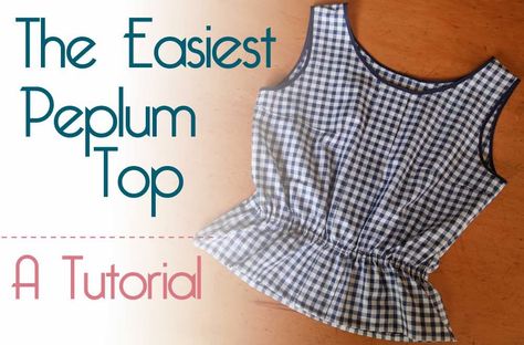 Peplum Blouse Pattern, Blouse Tutorial, Diy Elastic, Colette Patterns, Sewing Vintage, Sewing Blouses, Trendy Sewing, Tees Pattern, Sewing Patterns For Kids