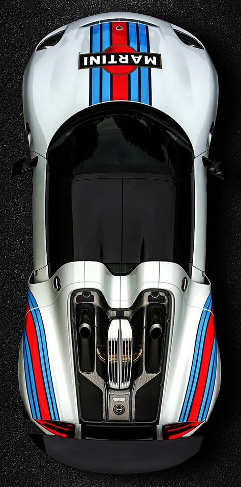 (°!°) Porsche 918 Spyder in Martini Livery, enhanced by Keely VonMonski Martini Racing Stripes, Porsche Martini, Motogp Valentino Rossi, Porsche 918 Spyder, F1 Wallpaper Hd, Porsche Sports Car, Martini Racing, Car Wallpaper, Car Design Sketch