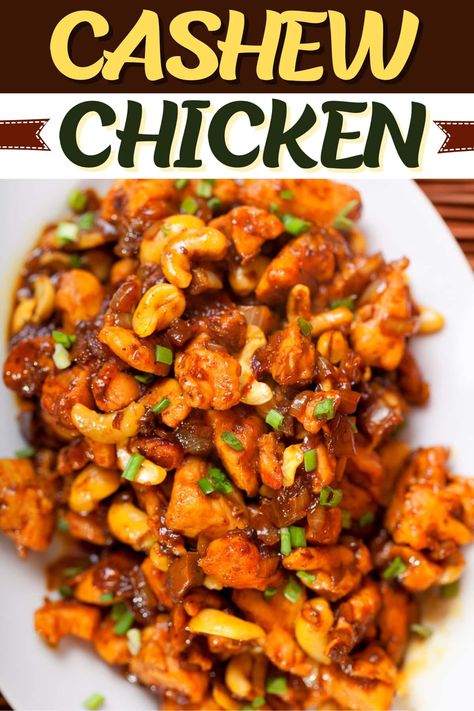 This cashew chicken recipe rivals any takeout order! It's savory, nutty, satisfying, and delicious. The best part is, you can have it ready in 30 minutes. Cashew Chicken Sauce, Cashew Chicken Stir Fry, Slow Cooker Cashew Chicken, Stir Fry Chicken, Chicken Cashew Stir Fry, Cashew Chicken Recipe, Spicy Cashews, Easy Stir Fry Recipes, Fry Chicken