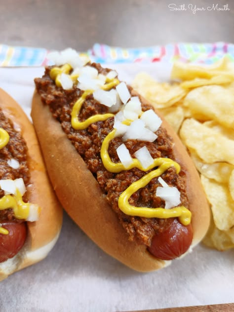 Best Hot Dog Chili, Easy Hot Dog Chili Recipe, Best Hot Dog Chili Recipe, Easy Hot Dog Chili, Hot Dog Chili Sauce Recipe, Meaty Chili, Chili Dog Sauce, Hot Dog Sauce Recipe, Hotdog Chili Recipe