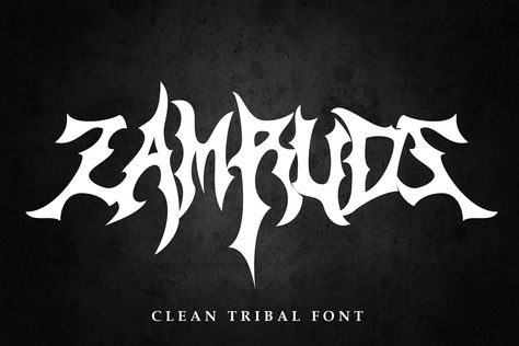 ZAMRUDS - Tribal Deathmetal Font by Lettersiro on @creativemarket Fonts Masculine, Cool Tattoo Fonts, Best Tattoo Fonts, Illustrator Branding, Photography Sketch, Awesome Drawing, Metal Font, Graphics Photography, Cool Tattoo