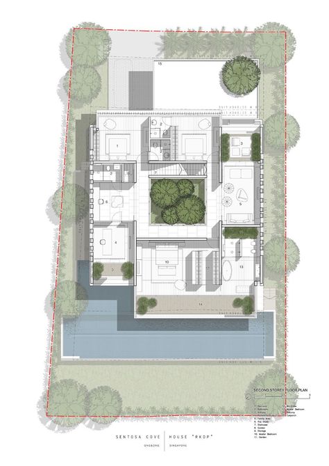 Cove House, Ground Plan, Unique House Plans, Courtyard House Plans, Architectural Floor Plans, Villa Plan, Casa Patio, House Layout Plans, Site Plans