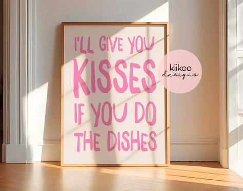 Kitchen wall art. Trendy home decor. Kitchen prints. Funny poster art. Funky wall decal. Quote print. Printable wall art. Digital download. by kiikoo on Etsy Art Funky, Wall Art Trendy, Trendy Home Decor, Funny Posters, Kitchen Prints, Trendy Home, Cafe Decor, File Format, Home Decor Kitchen