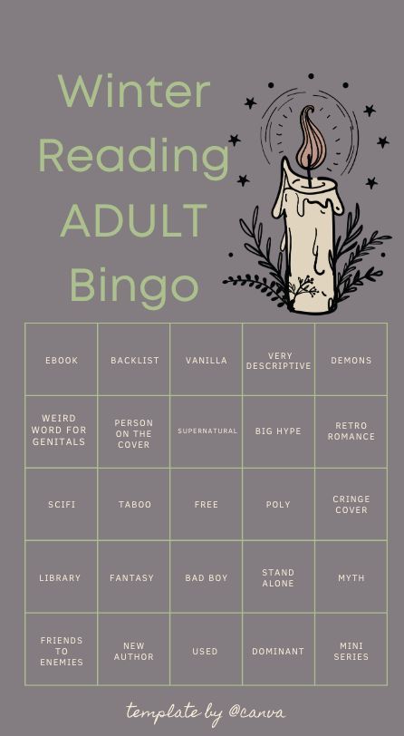 Book bingo board challenge for romance readers and bookworms Winter Reading Challenge, Book Bingo, Reading Bingo, Winter Reading, Book Reading Journal, Tea And Books, Steamy Romance, Bingo Board, Book Challenge