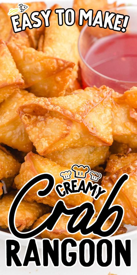 Fried Crab Sticks, Homemade Crab Rangoon, Fried Wonton, Apartment Recipes, Rangoon Dip, Crab Rangoons, Canned Crab Meat, Rangoon Recipe, Crab Rangoon Recipe