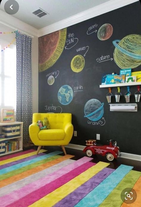 Budget Living, Chic Kids, Playroom Design, Boy Decor, Chalkboard Wall, Room Decorating, Boys Bedrooms, Kids Room Design, Ideas Creative