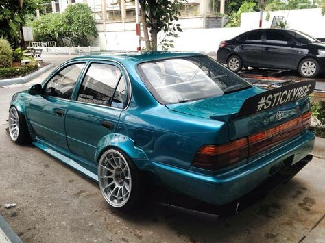 #Toyota_Corolla #Modified #Camber #Stance #Slammed #WideBody Toyota Corolla Ae101, Corolla Twincam, Corolla Ae101, Corolla 1998, Corolla Car, Stance Cars, Hyundai Accent, Toyota Cars, Wide Body