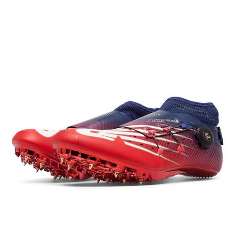 New Balance Vazee Sigma Pride Men's & Women's Track Spikes Shoes - Red / White / Blue Spikes Running Shoes, Track Shoes Spikes, Track And Field Spikes, Track Spikes, The Spike, Spike Shoes, Women Running Shoes, Sports Clothes, Racing Shoes