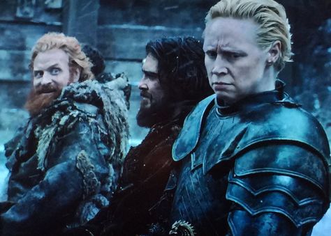 "That bearded wildling fellow." -Brienne Tormund Game Of Thrones, Tormund And Brienne, Game Of Thrones Brienne, Game Of Thrones Movie, Kristofer Hivju, Brienne Of Tarth, Gwendoline Christie, Musica Disco, Jaime Lannister