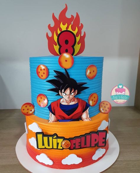 Dragon Ball Z 30Th Birthday Cake / Dragon ball z party - Eventofy : Magazine Birthday Cake Dragon Ball, Dragon Ball Z Party, Cake Dragon, Dragonball Z Cake, Goku Birthday, Birthday Surprise For Husband, Birthday Themes For Adults, 30th Birthday Cake, Anime Cake