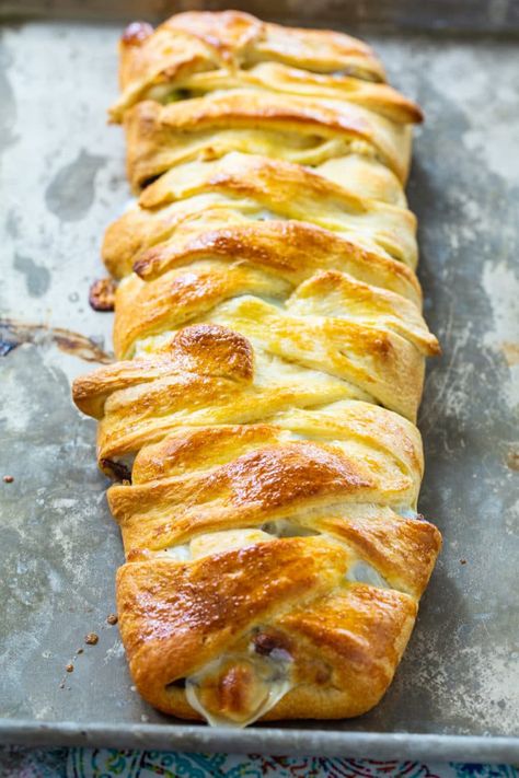 Cheese Steak Crescent Braid Dough Sheet Recipes, Creasant Roll Recipes, Crescent Dough Sheet Recipes, Sheet Recipes, Crescent Braid, Crescent Roll Sheet, Crescent Roll Recipes Dinner, Steak And Cheese, Crescent Dough Sheet