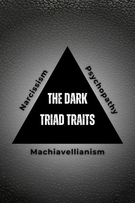 Dive into the mysterious world of the Dark Triad Traits: Narcissism, Psychopathy, and Machiavellianism. Our detailed exploration unravels these complex psychological dimensions that often hold the key to understanding intriguing human behavior. Enlighten yourself today with a greater awareness of the human psyche. Intrigued? Read More! The Dark Triad, Dark Triad, Psychology Disorders, Power Hungry, 8th Sign, World Of Darkness, Kill People, Human Behavior, Psychology Facts