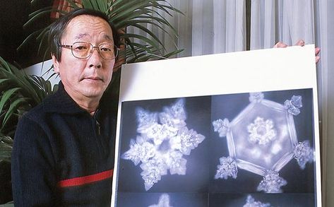 Masaru Emoto invented a New Age mythology in which water crystals reflect human consciousness. Masaru Emoto Water, Water Memory, Hidden Messages In Water, Water Crystals, Human Consciousness, Masaru Emoto, Negative Words, International University, Hidden Messages