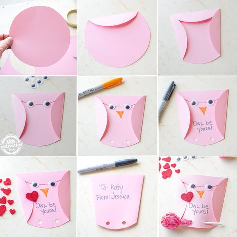 owl homemade valentines cards Homemade Valentines Cards, Valentines Cards Kids, Valentines Day Cards Handmade, Homemade Valentines Day Cards, Owl Valentines, Diy Valentines Cards, Valentine Cards Handmade, Valentine Crafts For Kids, Homemade Valentines