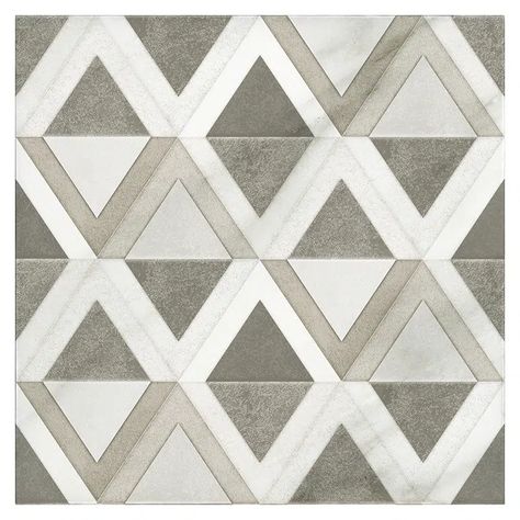 Sawyer Triangle Tile | StoneImpressions Patterns Artisan Stone Tile, Triangle Tile, Triangle Tiles, Floor Texture, Stone Tile, Hand Painted Rocks, Stone Pattern, High Contrast, Floor Tiles