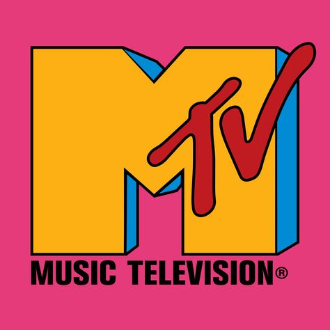 1980s Logo Design, Mtv Aesthetic, Mtv Poster 90s, Music Studio Logo, Mtv Designs, Deli Logo, Mtv 90s Logo, Miami Cars, 3d Tipografi