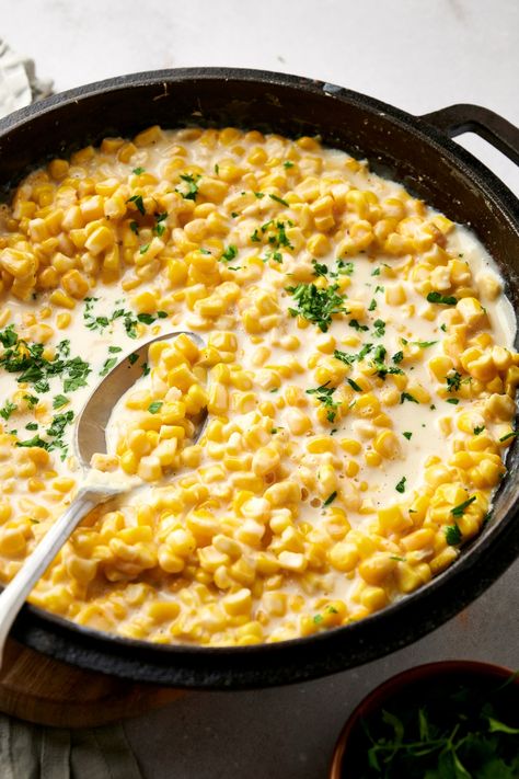 Rudy's Creamed Corn Rudy’s Creamed Corn Recipe, Rudys Creamed Corn Recipe, Skillet Cream Corn, Terry Blacks Creamed Corn, Steakhouse Creamed Corn, Rudys Cream Corn, Rudys Creamed Corn, Cream Corn Recipe, Sweet Cream Corn