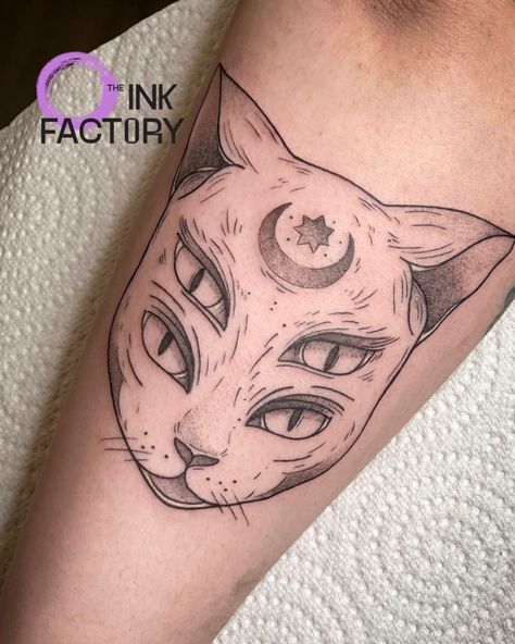 Trippy Kitty , done by @rafa.inkreligion . Drop us a DM or email to make a booking. #TheInkFactory #DublinTattoo #Ireland #Tattoo #Inked #Trippy #Kitty #CatTattoo #TrippyTattoo Colorful Animal Tattoos, Trippy Tattoos For Women, Ireland Tattoo, Trippy Tattoo, Trippy Cat, Kitty Tattoo, Colorful Animals, Animal Tattoos, Cat Tattoo