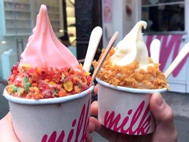 Get $1 Cereal Milk Soft Serve at Milk Bar Today Only! Cereal Milk, Milk Ice Cream, Milk Bar, Fruity Pebbles, 10 Year Anniversary, Soft Serve, Today Only, Travel Food, Year Anniversary