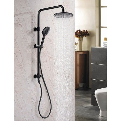 Multi Function Dual Shower Head Shower Master Bath, Bathroom Revamp, Walk In Shower Ideas, Walk In Shower Designs, Fixtures Bathroom, Master Bathrooms, Shower Columns, Dual Shower Heads, Fixed Shower Head