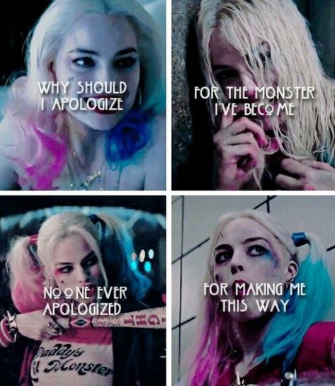 SuicideSquadHarleyQuinn Harley Quotes, Joker Und Harley Quinn, Harley Quinn Et Le Joker, Harley Quinn Quotes, Pink Inspiration, Harley Quinn Art, Motiverende Quotes, Dc Memes, Dc Movies