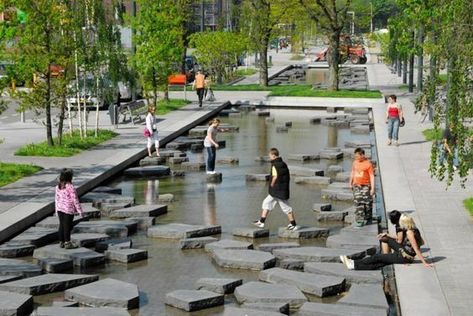 Landscape Architecture Park, Urban Core, Public Space Design, Urban Landscape Design, Commercial Street, Modern Landscape Design, Water Projects, Landscape Design Plans, Landscape Architecture Design