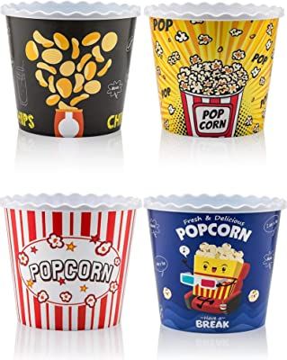 Movie Theater Night, Plastic Popcorn Containers, Popcorn Bowls, Blue Popcorn, Popcorn Tub, Popcorn Containers, Popcorn Boxes, Popcorn Bowl, The Dishwasher