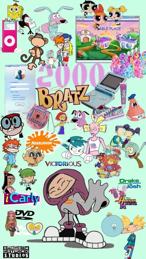 Kidcore Photoshoot, 2000s Cartoons Aesthetic, 2000s Aesthetic Wallpaper, Cartoons Aesthetic, Kaws Iphone Wallpaper, 2000s Wallpaper, Cartoon Network Studios, Iphone Background Quote, Disney Drawing