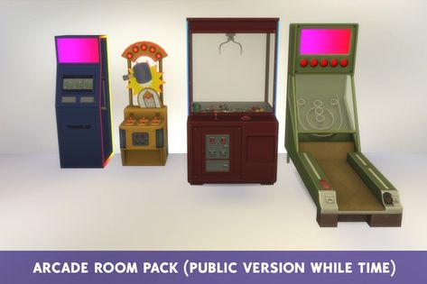 Arcade Room pack Arcade Room, Sims 4 Patreon, Circus Decorations, The Sims 4 Pc, Sims 4 Body Mods, Tumblr Sims 4, Sims 4 Teen, Sims Four, Sims 4 Cc Packs