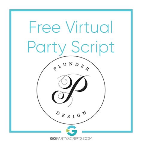 Your first Party Script is on the house. Find out how to host a killer #plunderdesign virtual party using one of our done-for-you Virtual Party Script Packages. Simply copy and paste your way to sales. Check out your first themed Plunder Design Virtual Party Script - it's FREE! #directsales #facebook #facebookparty #wahm #mlm Direct Sales Party, Plunder Design Jewelry, Plunder Jewelry, Plunder Design, Facebook Party, Virtual Party, Online Parties, Party Needs, Design Jewelry