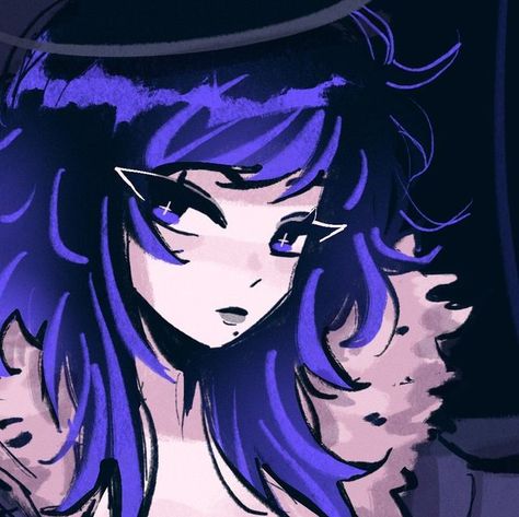 Purple Hair Icon, Pink Hair Oc, Icons Women, Basketball Drawings, Girl Pfps, Hair Icon, Goth Art, Fnaf Funny, Profile Pic