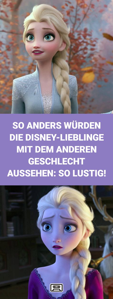 Wie witzig! Hast du dir mal vorgestellt, wie Arielle, Anna, Elsa oder auch Rapunzel als Mann aussehen würde? Die Disney-Charaktere würden ganz schön anders aussehen! Die Filme haben unsere Kindheit und Jugend geprägt. Die Bilder sind ganz schön witzig! #Nostalgie #Disney #Disneyfilme #WaltDisney #Frozen #Arielle #Märchen Walt Disney, Disney Princess, Disney Characters, Disney, Fictional Characters