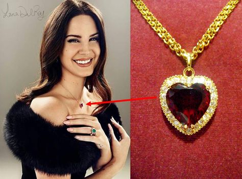 Lana del Rey- necklace: my heart. Lana Del Rey Red Heart Necklace, Lana Del Rey Heart Necklace, Lana Del Rey Things To Buy, Lana Del Rey Jewelry, Lana Del Rey Necklace, Red Heart Necklace, Candy Necklaces, Fairy Grunge, Iconic Women