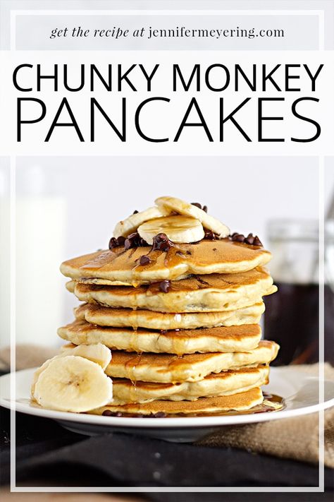 Pancakes Fluffy, Dessert For Breakfast, Easy Main Dishes, Pancake Recipes, Chunky Monkey, Chocolate Chip Pancakes, Banana Dessert, Fluffy Pancakes, Food Photographer