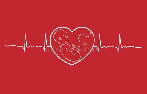 Vector Graph, A Pregnant Woman, Baby Heartbeat, Reproductive Rights, Heart Beat, Pregnant Woman, Pregnancy Week By Week, Free Illustrations, Design Vector